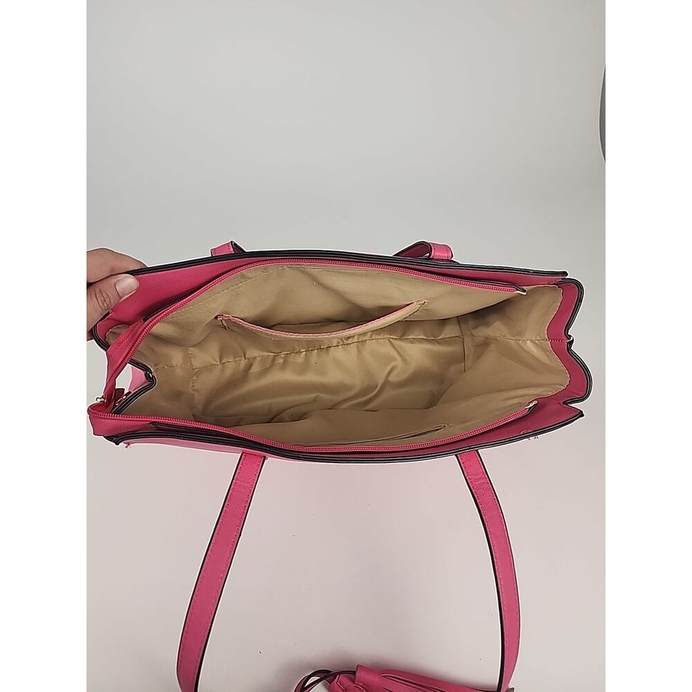 Simply Southern Pink Bag Purse Medium Size Zipper Handles Buttons - Picture 15 of 16